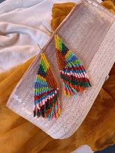 Load image into Gallery viewer, ONE OF A KIND- Hippie Sunrise Beaded Earrings