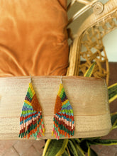 Load image into Gallery viewer, ONE OF A KIND- Hippie Sunrise Beaded Earrings