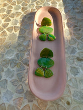 Load image into Gallery viewer, ONE OF A KIND- Resin Coated Green Abstract Earrings